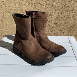 Geox brown leather boots 37 (6.5)